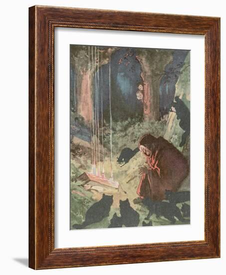 Witch Working Her Spells-Harry Rountree-Framed Photographic Print