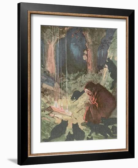 Witch Working Her Spells-Harry Rountree-Framed Photographic Print