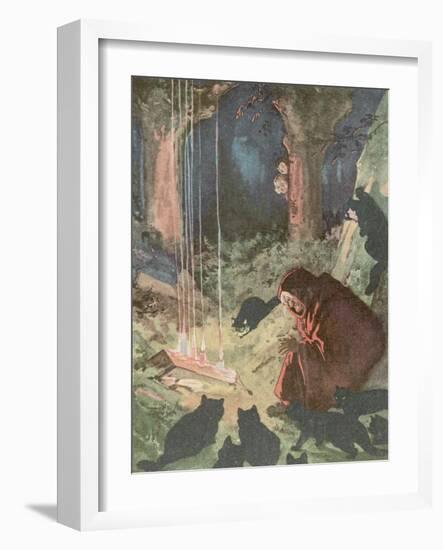 Witch Working Her Spells-Harry Rountree-Framed Photographic Print