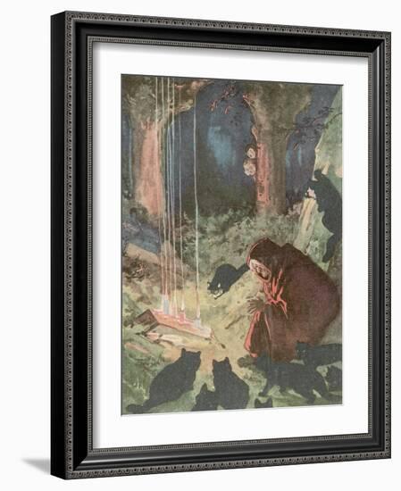 Witch Working Her Spells-Harry Rountree-Framed Photographic Print