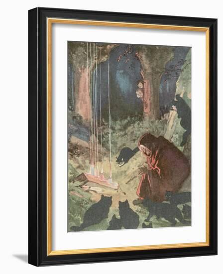 Witch Working Her Spells-Harry Rountree-Framed Photographic Print