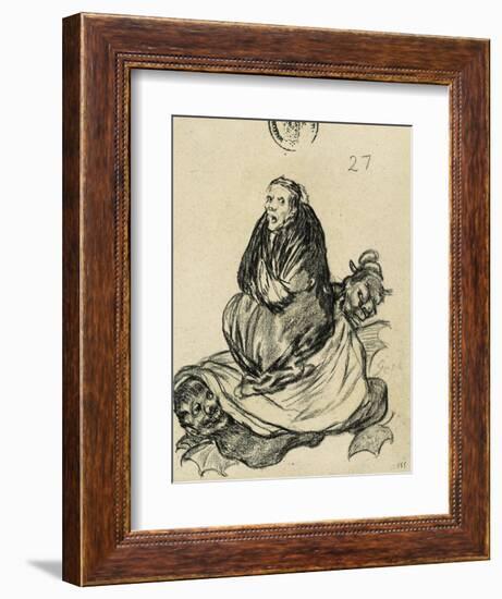 Witch-Francisco de Goya-Framed Art Print