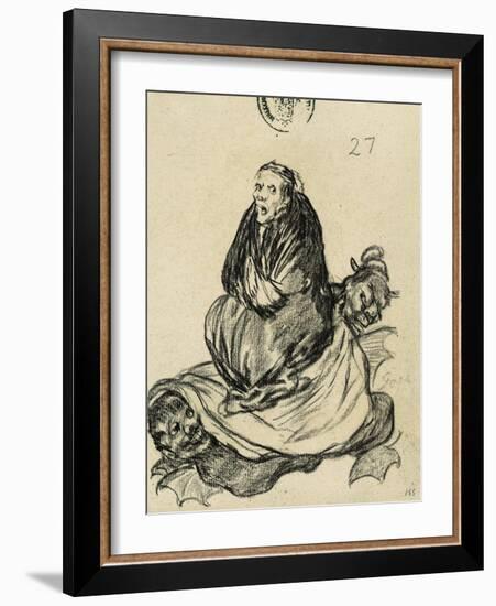 Witch-Francisco de Goya-Framed Art Print