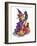 Witchcat with Broom-Bill Bell-Framed Giclee Print