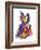 Witchcat with Broom-Bill Bell-Framed Giclee Print