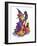 Witchcat with Broom-Bill Bell-Framed Giclee Print