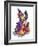 Witchcat with Broom-Bill Bell-Framed Giclee Print