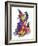 Witchcat with Broom-Bill Bell-Framed Giclee Print