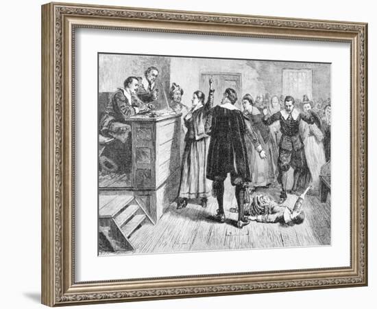 Witchcraft at Salem Village Book Illustration-null-Framed Giclee Print