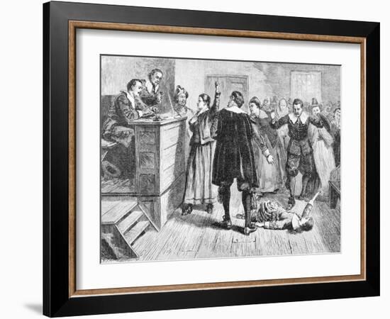 Witchcraft at Salem Village Book Illustration-null-Framed Giclee Print