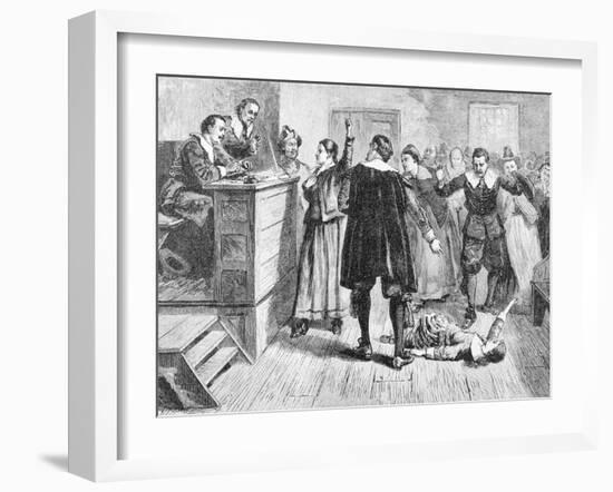 Witchcraft at Salem Village Book Illustration-null-Framed Giclee Print