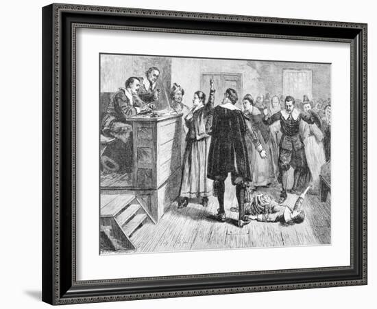 Witchcraft at Salem Village Book Illustration-null-Framed Giclee Print