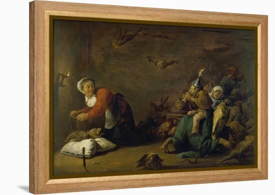 Witchcraft. Wood, 30 X 45 Cm-David Teniers the Younger-Framed Premier Image Canvas