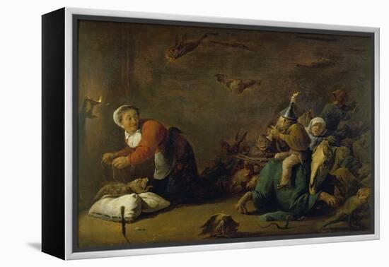 Witchcraft. Wood, 30 X 45 Cm-David Teniers the Younger-Framed Premier Image Canvas