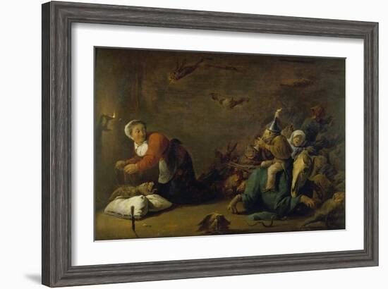 Witchcraft. Wood, 30 X 45 Cm-David Teniers the Younger-Framed Giclee Print