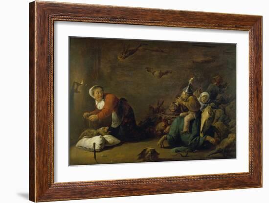 Witchcraft. Wood, 30 X 45 Cm-David Teniers the Younger-Framed Giclee Print