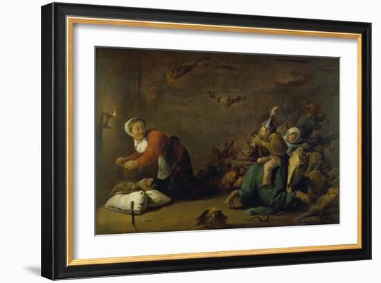 Witchcraft. Wood, 30 X 45 Cm-David Teniers the Younger-Framed Giclee Print