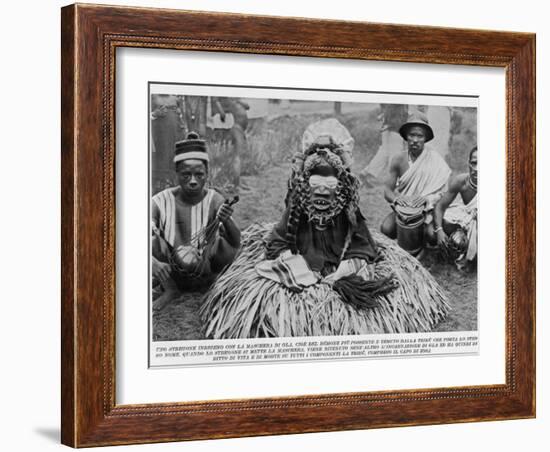 Witchdoctor of Southern Africa Encountered by the American Traveller William Seabrook-null-Framed Photographic Print