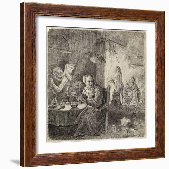 Witches Assisted by Demons Prepare for the Sabbat-David Teniers the Younger-Framed Art Print