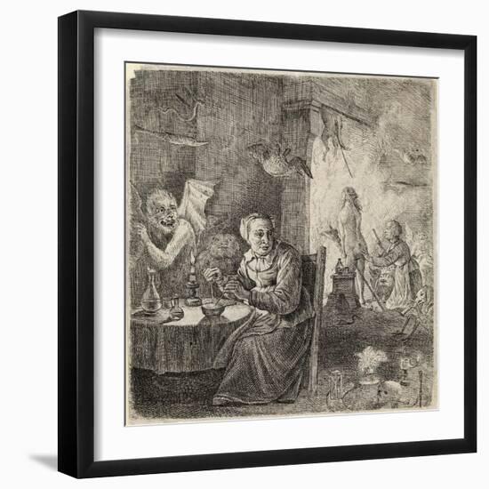 Witches Assisted by Demons Prepare for the Sabbat-David Teniers the Younger-Framed Art Print