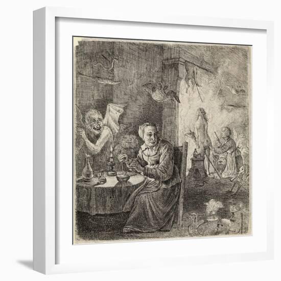 Witches Assisted by Demons Prepare for the Sabbat-David Teniers the Younger-Framed Art Print