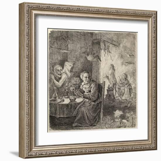 Witches Assisted by Demons Prepare for the Sabbat-David Teniers the Younger-Framed Art Print