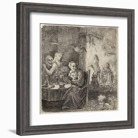 Witches Assisted by Demons Prepare for the Sabbat-David Teniers the Younger-Framed Art Print