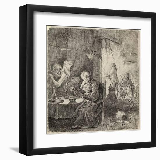 Witches Assisted by Demons Prepare for the Sabbat-David Teniers the Younger-Framed Art Print