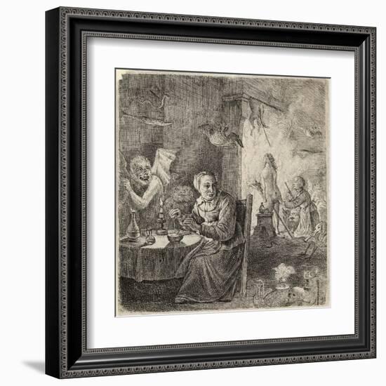 Witches Assisted by Demons Prepare for the Sabbat-David Teniers the Younger-Framed Art Print