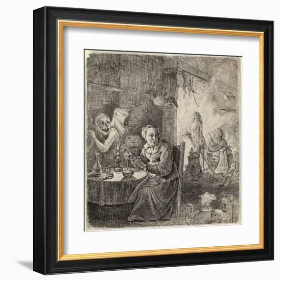 Witches Assisted by Demons Prepare for the Sabbat-David Teniers the Younger-Framed Art Print