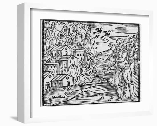 Witches Burning a Town, 17h Century-Middle Temple Library-Framed Photographic Print