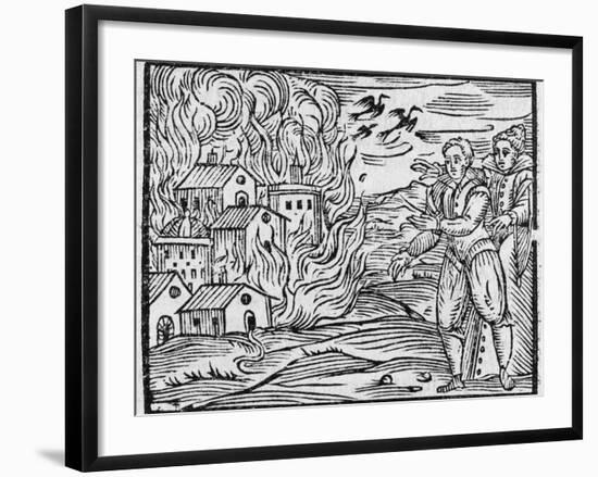 Witches Burning a Town, 17h Century-Middle Temple Library-Framed Photographic Print