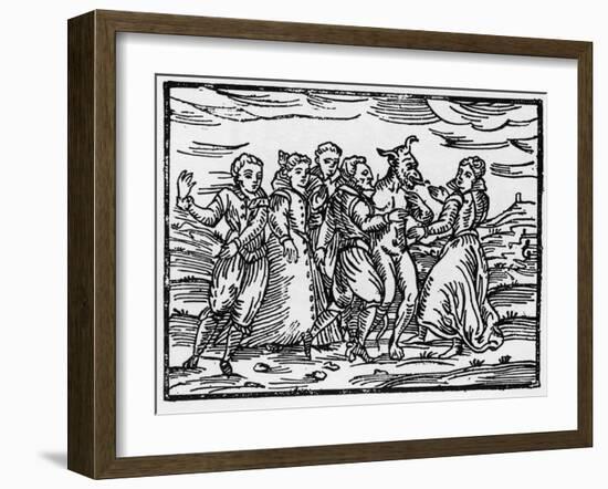 Witches dancing with the Devil-Italian School-Framed Giclee Print