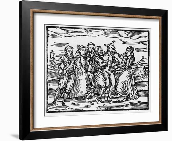 Witches dancing with the Devil-Italian School-Framed Giclee Print