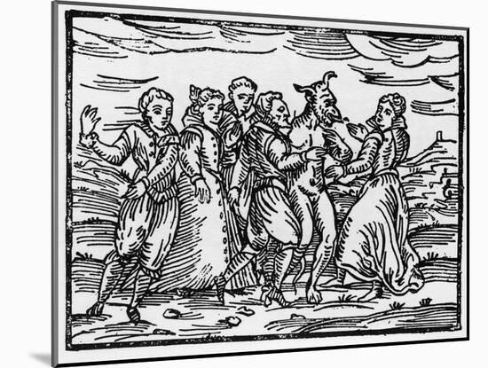 Witches dancing with the Devil-Italian School-Mounted Giclee Print