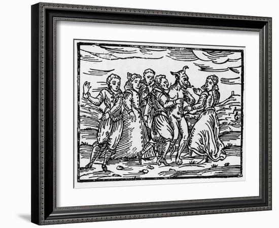 Witches dancing with the Devil-Italian School-Framed Giclee Print