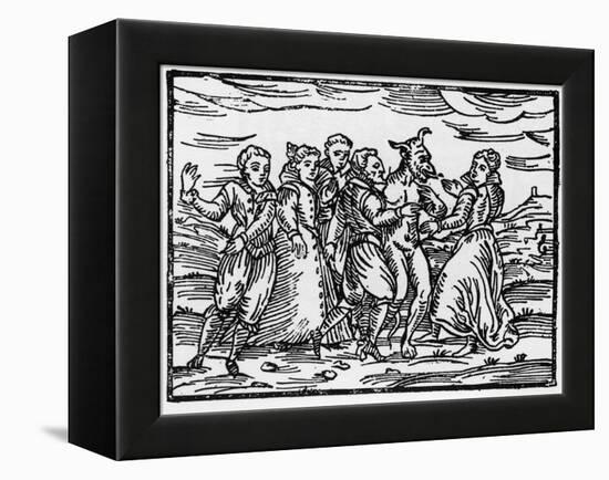 Witches dancing with the Devil-Italian School-Framed Premier Image Canvas