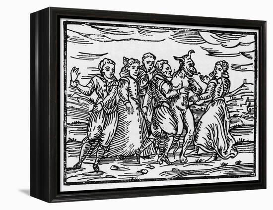 Witches dancing with the Devil-Italian School-Framed Premier Image Canvas