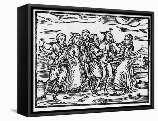 Witches dancing with the Devil-Italian School-Framed Premier Image Canvas