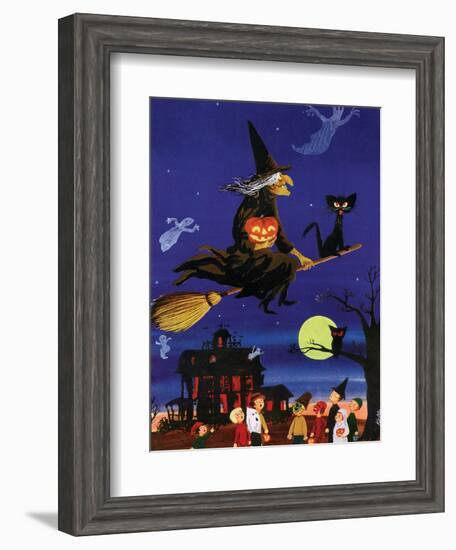 Witches Flight - Child Life, October 1953-null-Framed Giclee Print