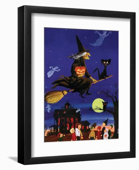 Witches Flight - Child Life, October 1953-null-Framed Giclee Print