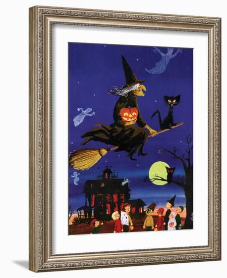 Witches Flight - Child Life, October 1953-null-Framed Giclee Print