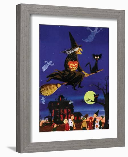 Witches Flight - Child Life, October 1953-null-Framed Giclee Print