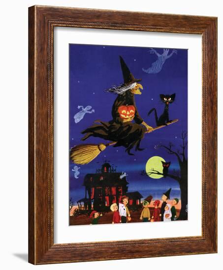 Witches Flight - Child Life, October 1953-null-Framed Giclee Print