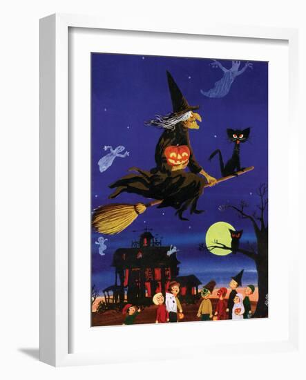 Witches Flight - Child Life, October 1953-null-Framed Giclee Print