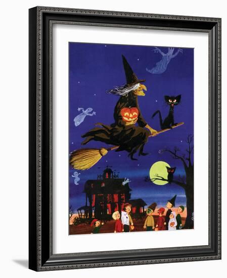 Witches Flight - Child Life, October 1953-null-Framed Giclee Print