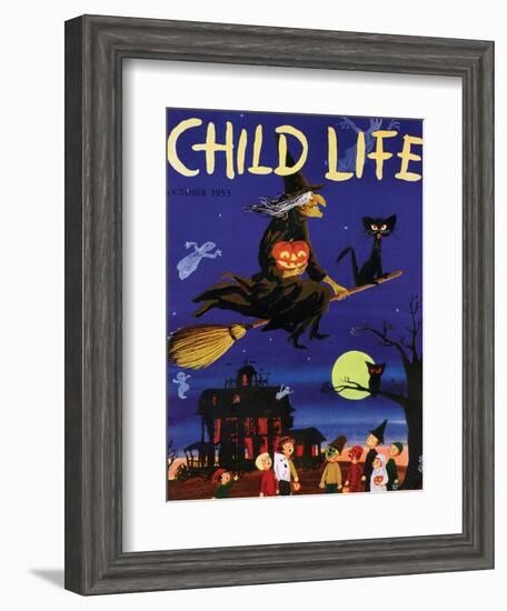 Witches Flight - Child Life, October 1953-null-Framed Giclee Print