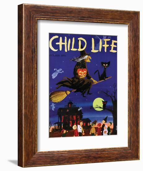 Witches Flight - Child Life, October 1953-null-Framed Giclee Print