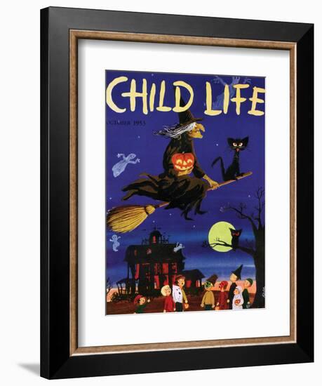 Witches Flight - Child Life, October 1953-null-Framed Giclee Print