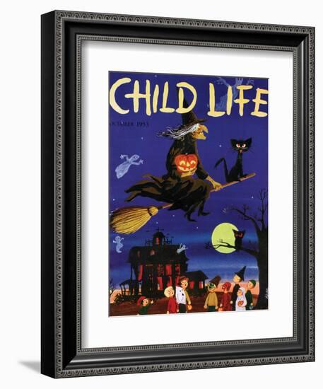 Witches Flight - Child Life, October 1953-null-Framed Giclee Print